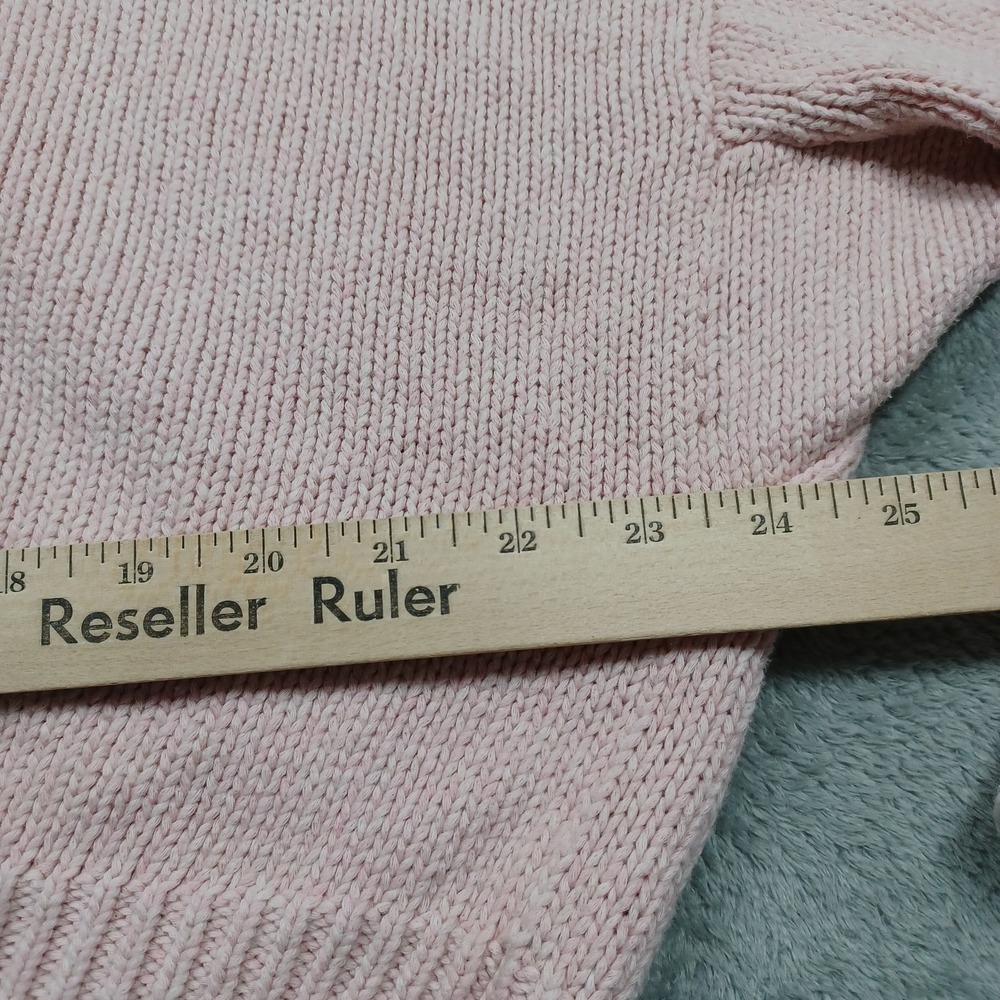 Free People Sweater Womens Large Pink Knit Oversized Boho Pullover - Picture 8 of 8